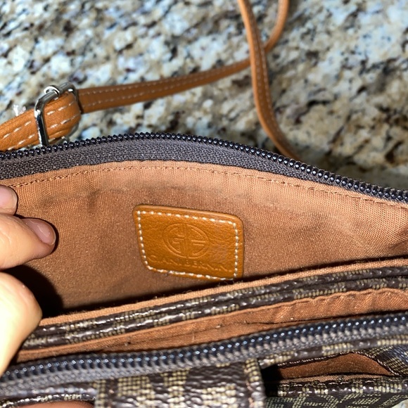 Gianni Bernini leather brown and tan mini satchel - Picture 2 of 3